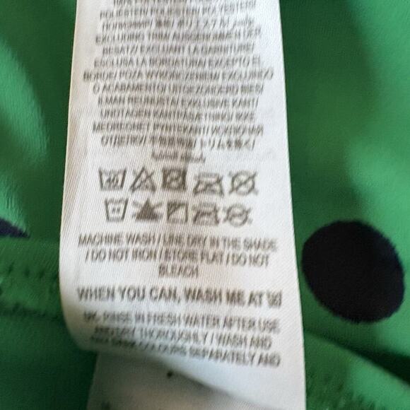 Boden Talamanca Polka Dot One Piece Swimsuit Green Blue Womens Size 10 (989) - Picture 7 of 8